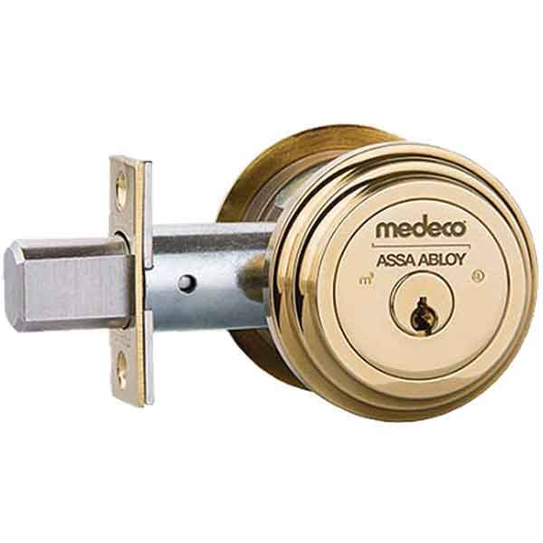 MEDECO:Maxum BiLevel Dbl. Deadbolt - 2-3/4" - Gold